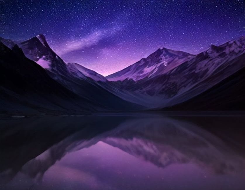 Campfire under stars
